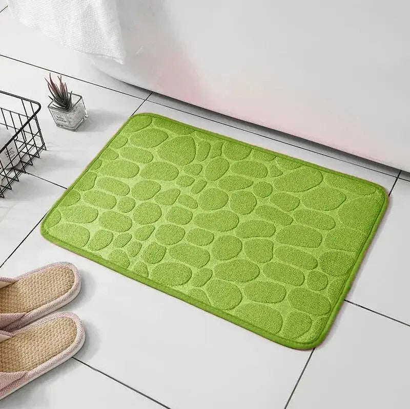 Xawly™ 1pc Comfort Step Embossed Fiber Home Floor Mat