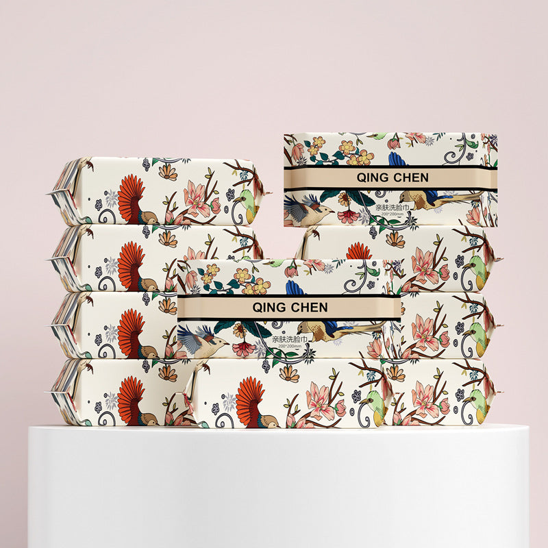 Wholesale Disposable Face Towels with Chinese Style, Hanging Pull-Type Cotton Soft Towels, Thickened Face Towels, Hanging Cleansing Towels, Face Towels
