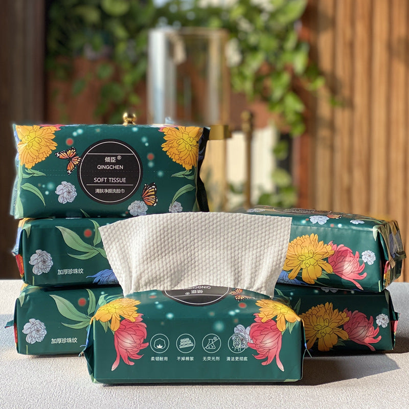 Wholesale Disposable Face Towels with Chinese Style, Hanging Pull-Type Cotton Soft Towels, Thickened Face Towels, Hanging Cleansing Towels, Face Towels