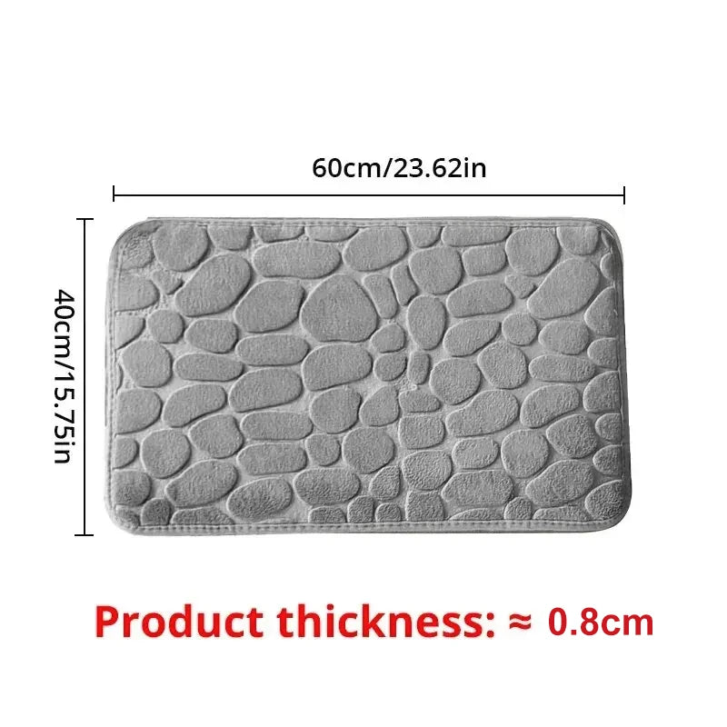 Xawly™ 1pc Comfort Step Embossed Fiber Home Floor Mat