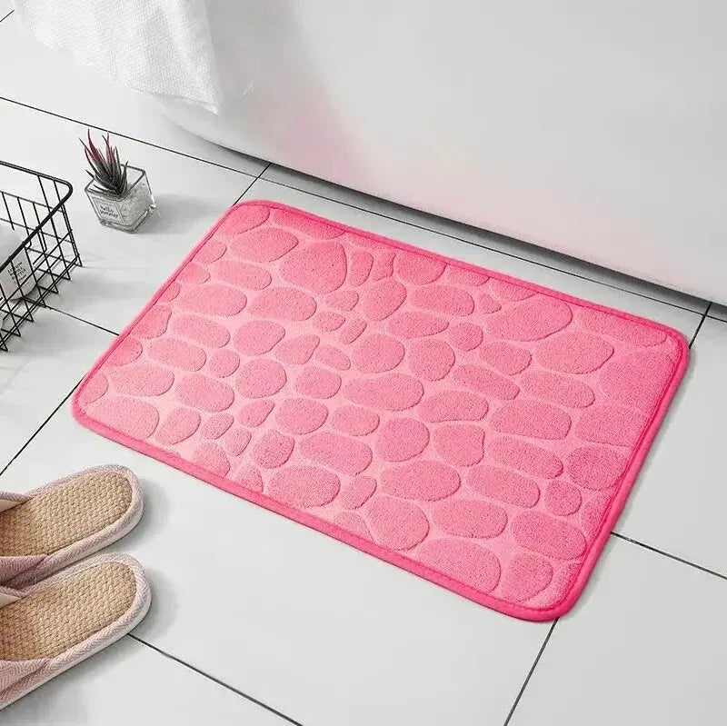 Xawly™ 1pc Comfort Step Embossed Fiber Home Floor Mat