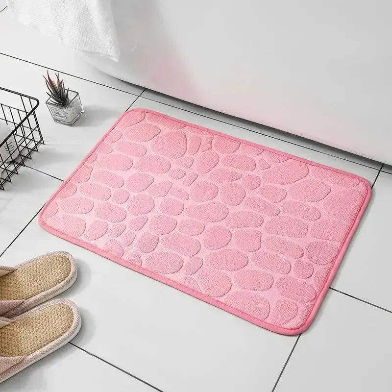 Xawly™ 1pc Comfort Step Embossed Fiber Home Floor Mat