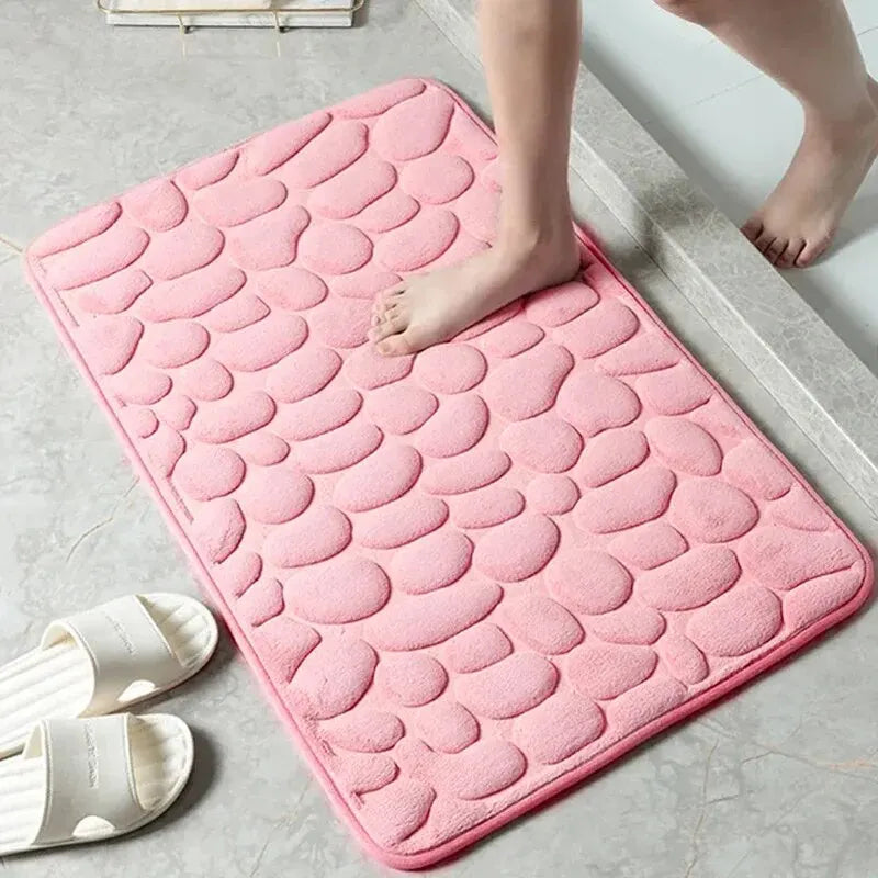 Xawly™ 1pc Comfort Step Embossed Fiber Home Floor Mat
