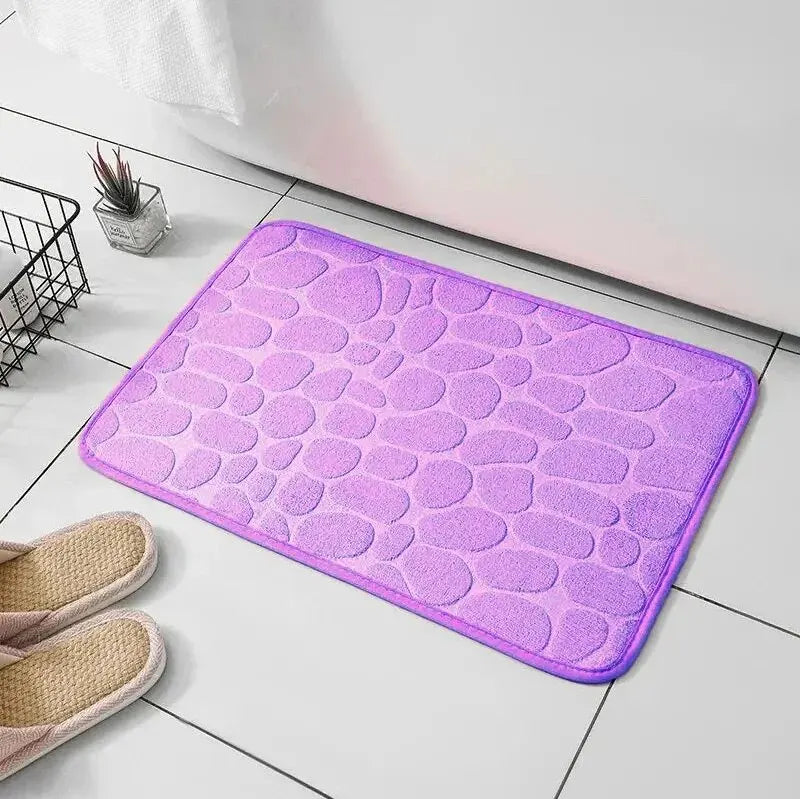 Xawly™ 1pc Comfort Step Embossed Fiber Home Floor Mat